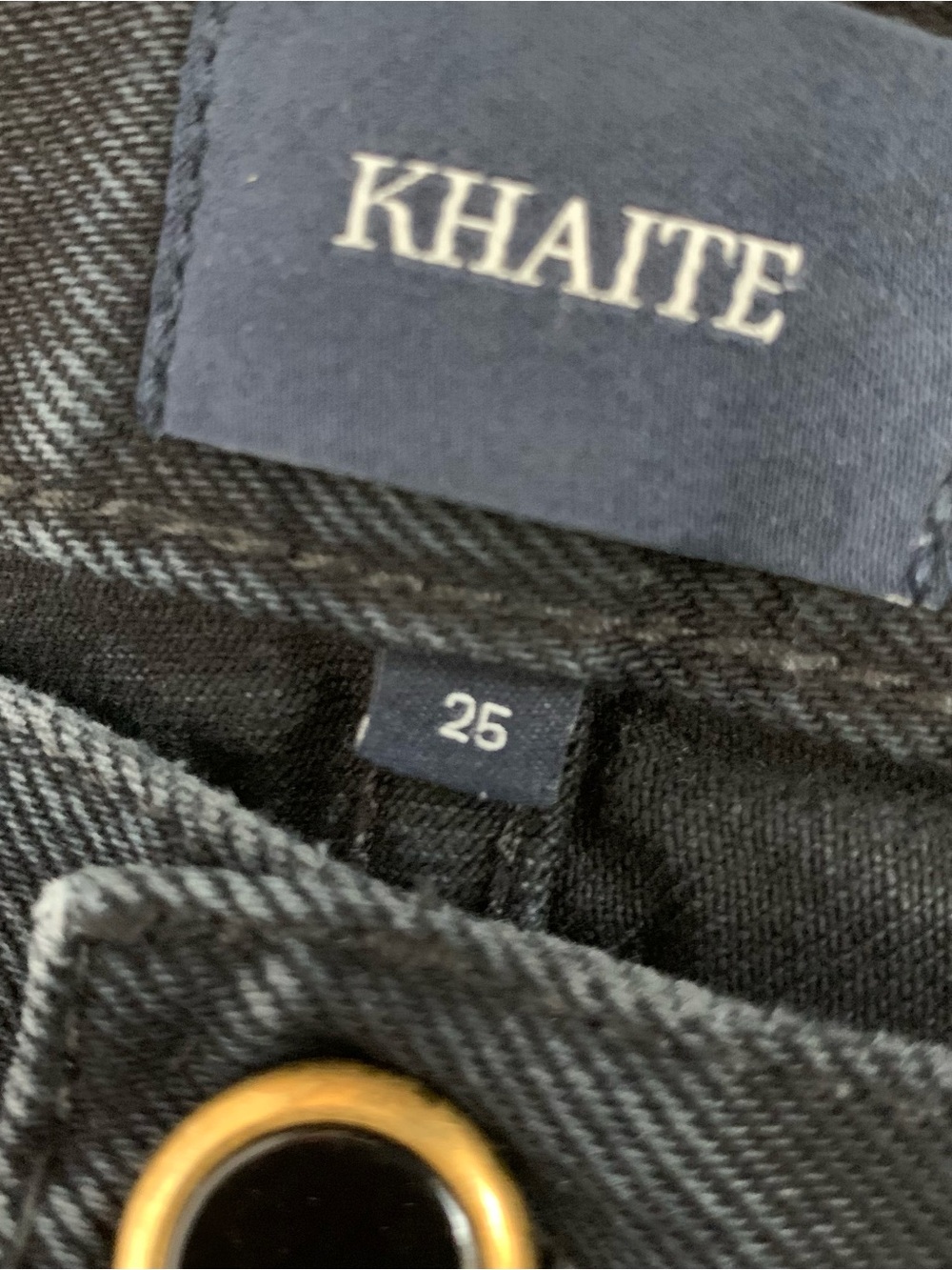 Khaite womens black Kyle straight leg 100% cotton jeans 25 - Picture 8 of 10